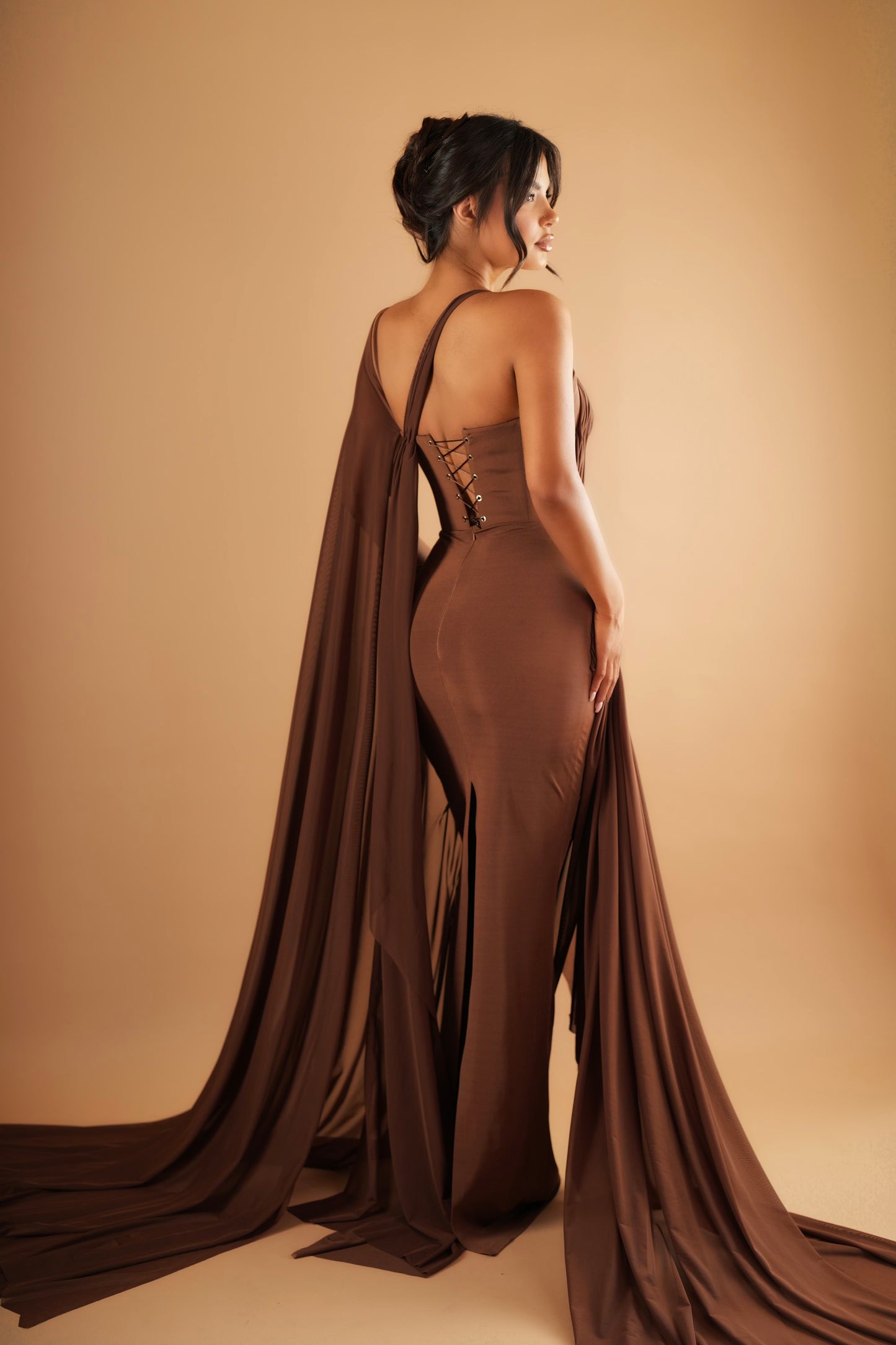 Dionara - Floral Drape Dress