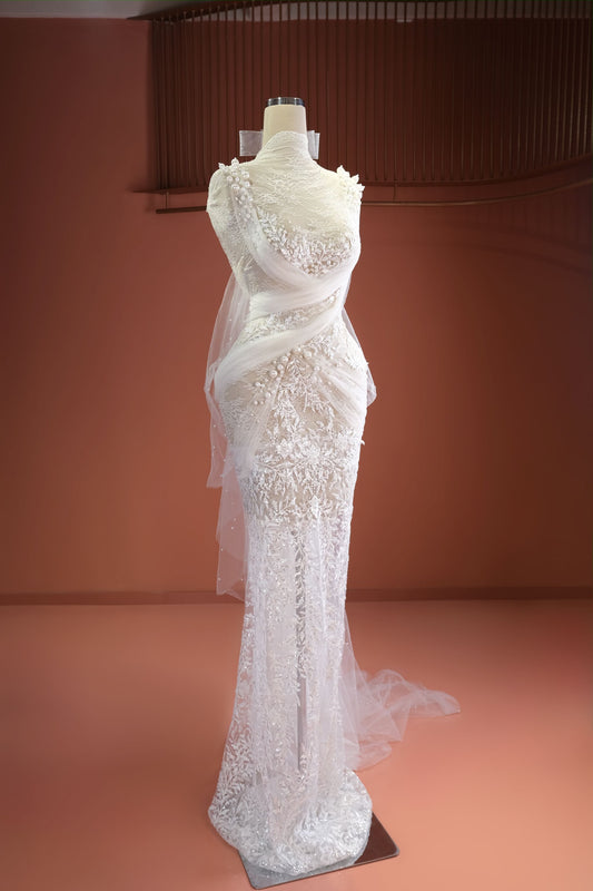 Serayah - Handmade Embellished White Dress