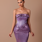 Dusk - Strapless dress with bow detail