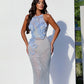 Lysette - Sleeveless Dress with Beaded Appliqué Bodice