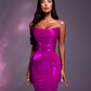 Ela - Strapless dress with ruched bodice