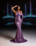 Maddison - Mermaid dress with an asymmetrical neckline