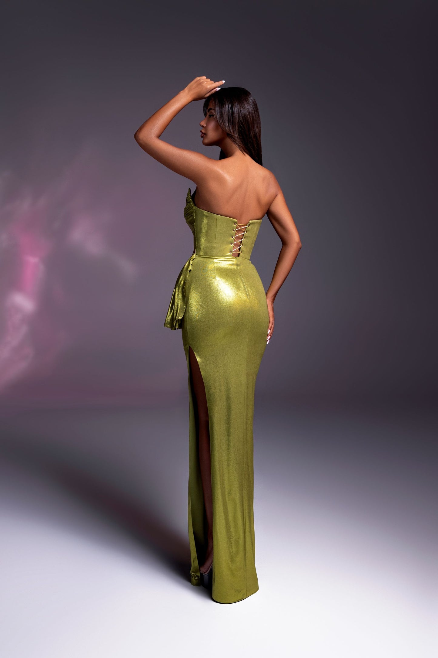 Elorie - Strapless dress with ruched detailing