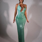 Florina - Mint Sequin Plunge Dress