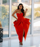 Liara -  Red Midi dress