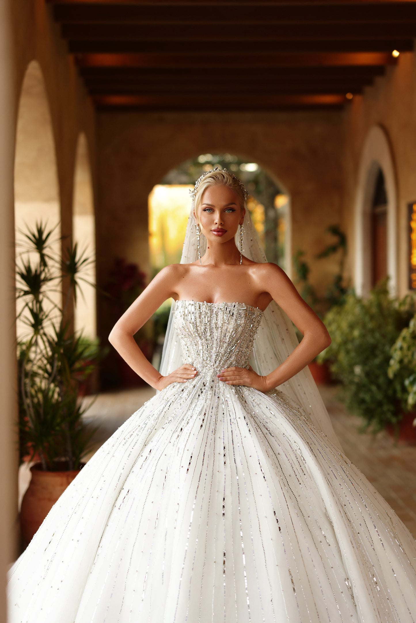 Amaya - Strapless Beaded Bridal Gown