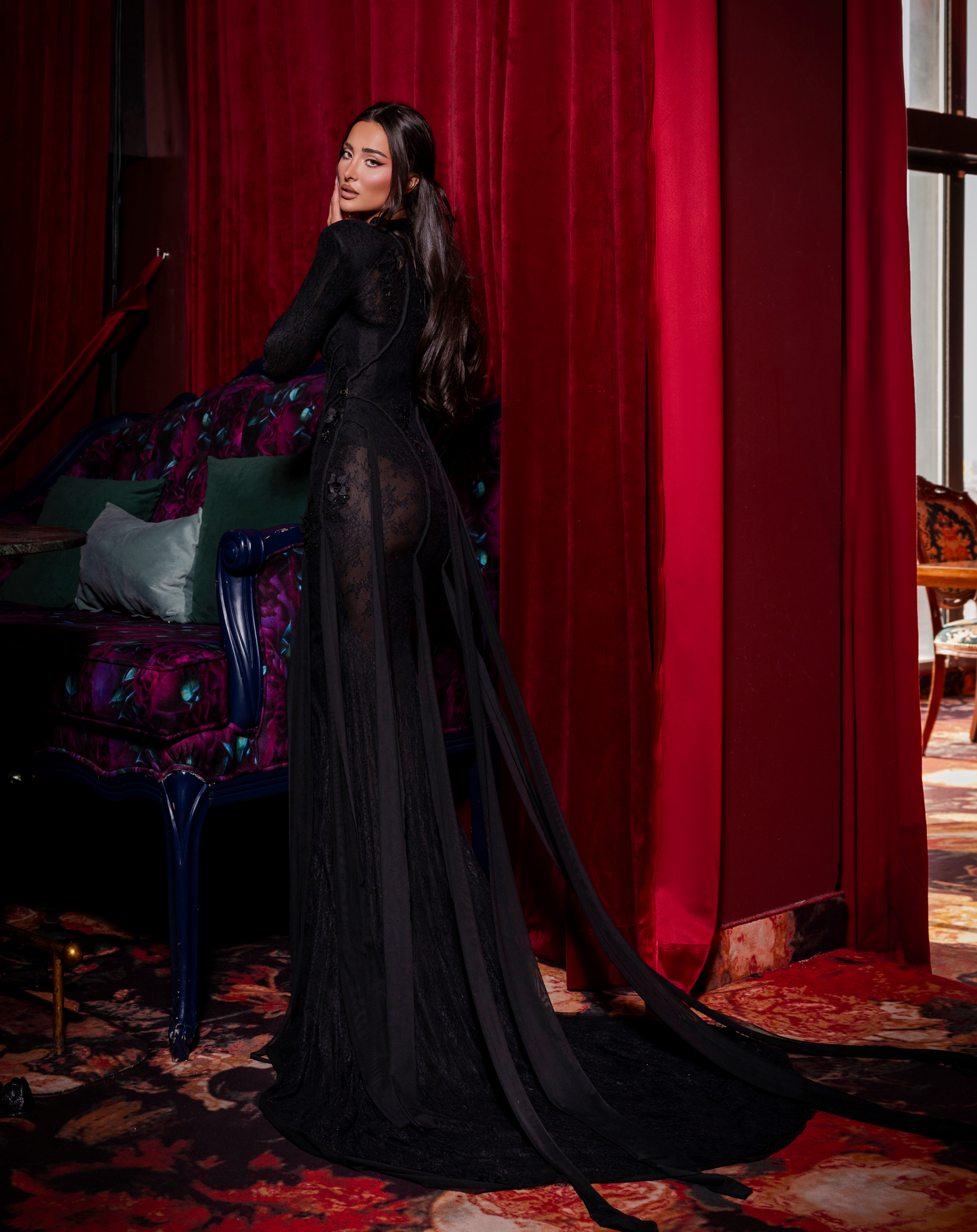 Amara - High Neck Lace Dress