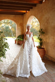 Milenia - Floral 3D Lace Ball Gown