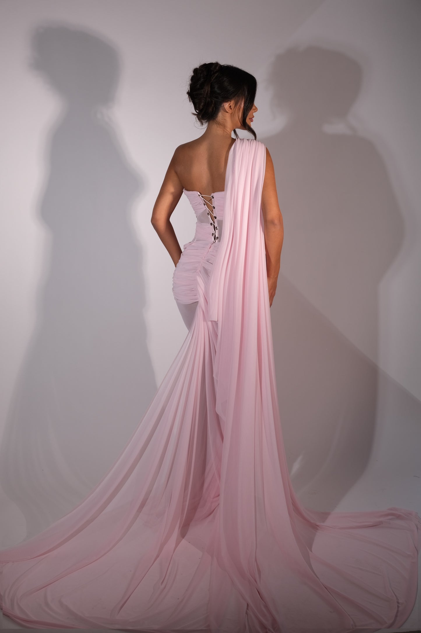 Margot - Ruched Asymmetrical Draped Dress