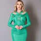 Celin - Keyhole dress with silver accessories