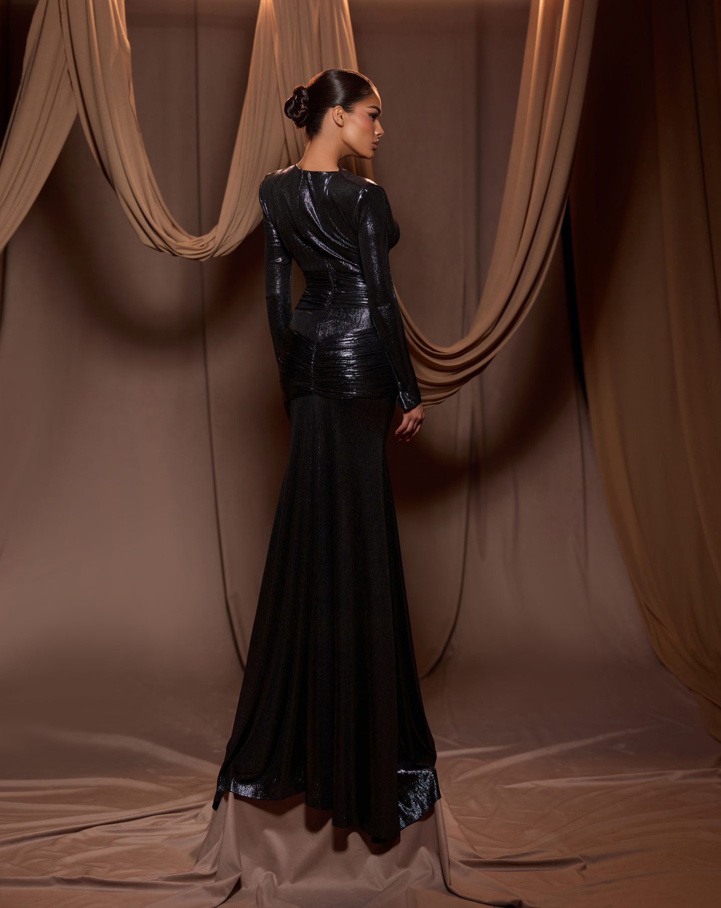 Anasa - Germanium Asymmetrical Dress