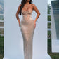 Serelina - Champagne Gold Strapless Sequin Dress