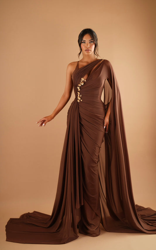Dionara - Floral Drape Dress