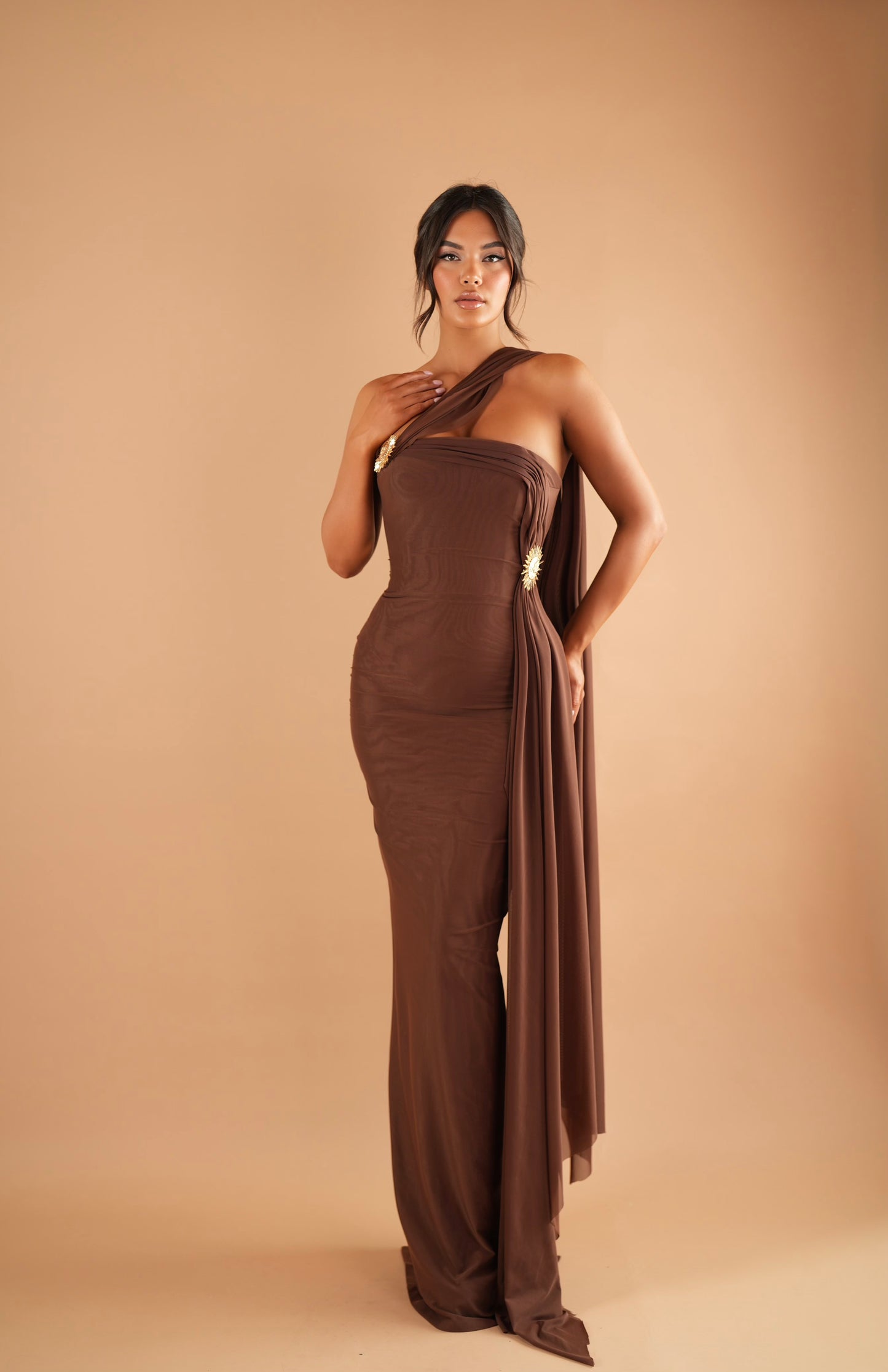 Iryna - One Shoulder Sunburst Dress