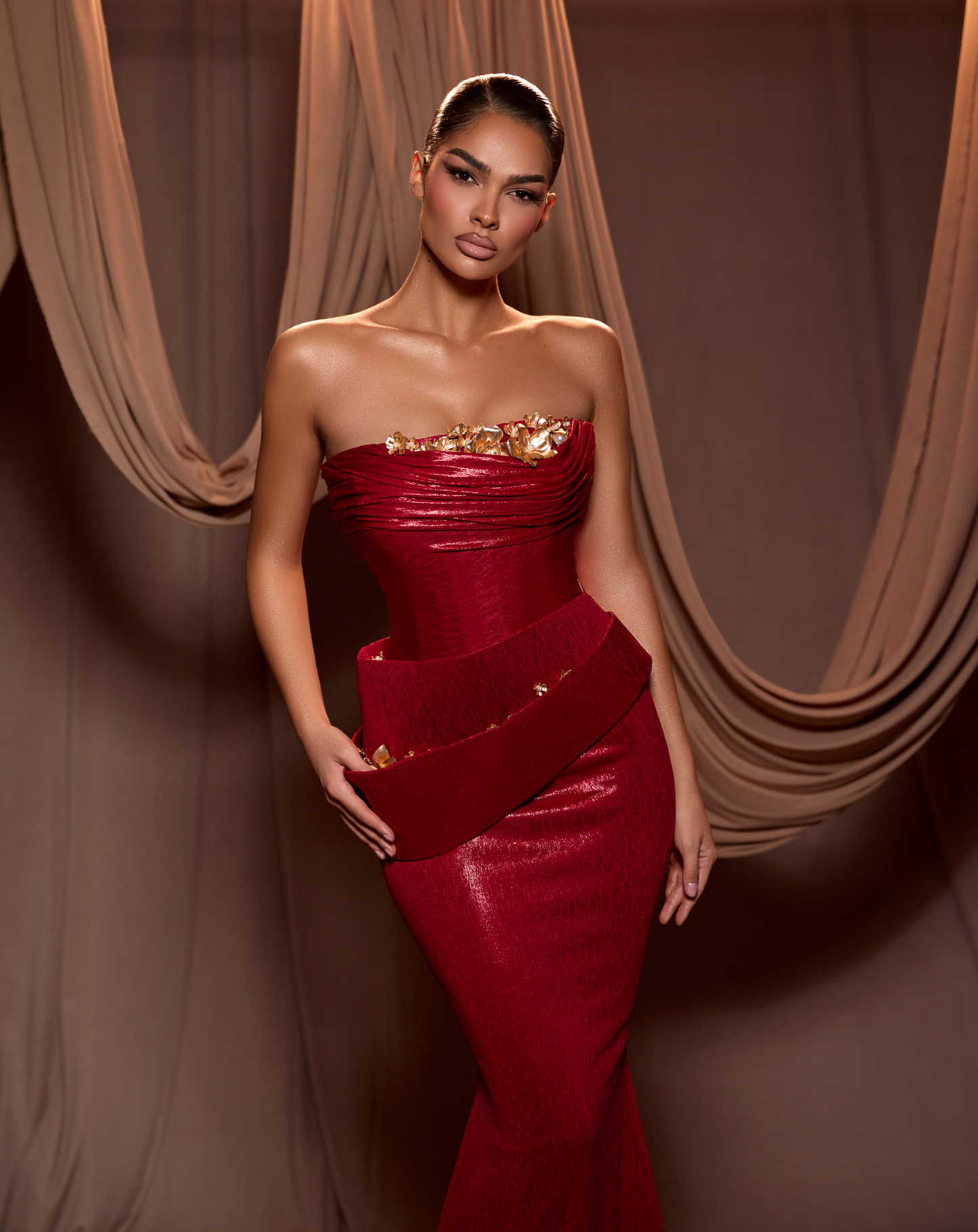 Carmila - Vanadium Vermilion Dress