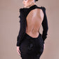 Selene - Backless dress with floral details