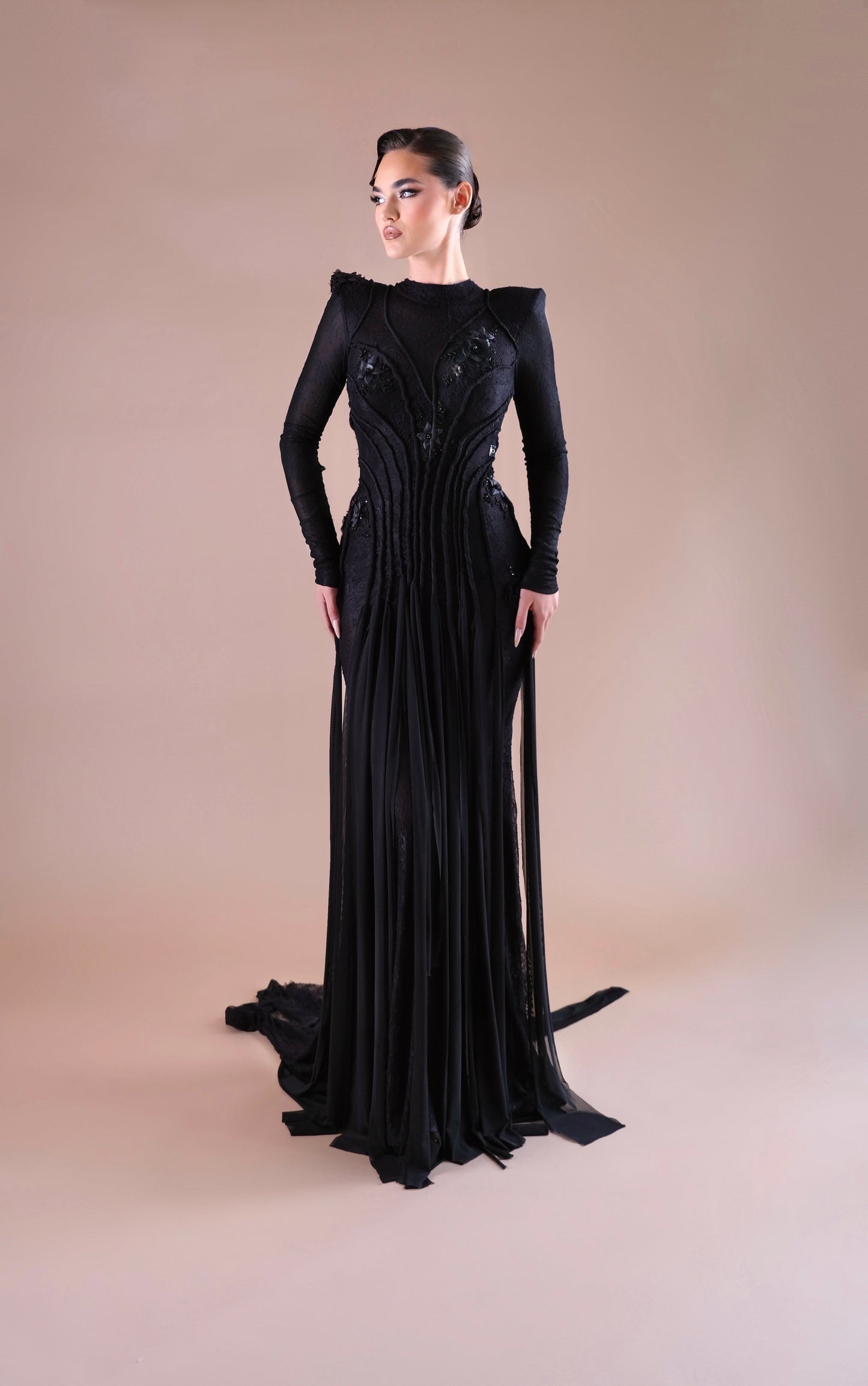 Amara - High Neck Lace Dress