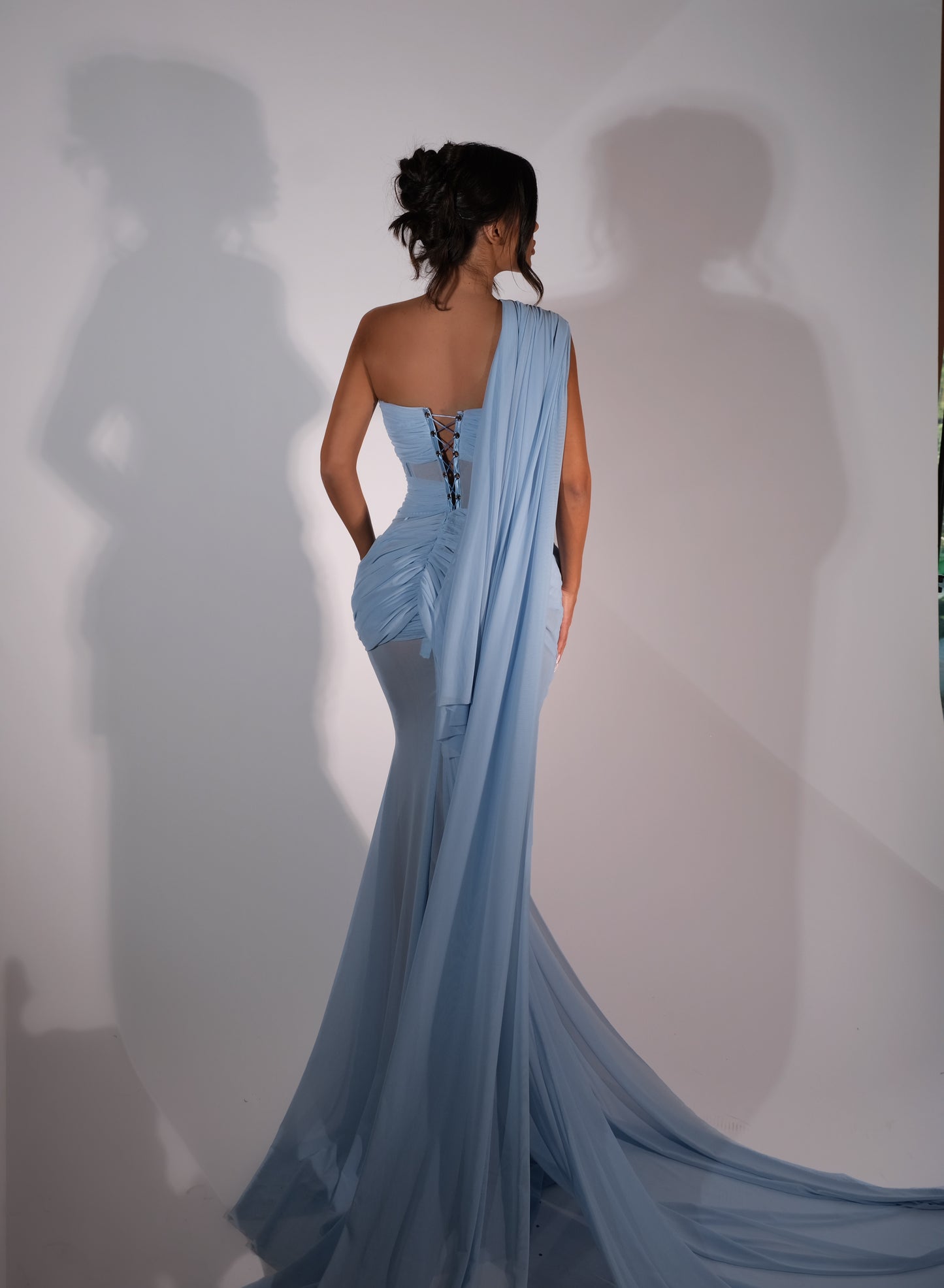 Margot - Ruched Asymmetrical Draped Dress