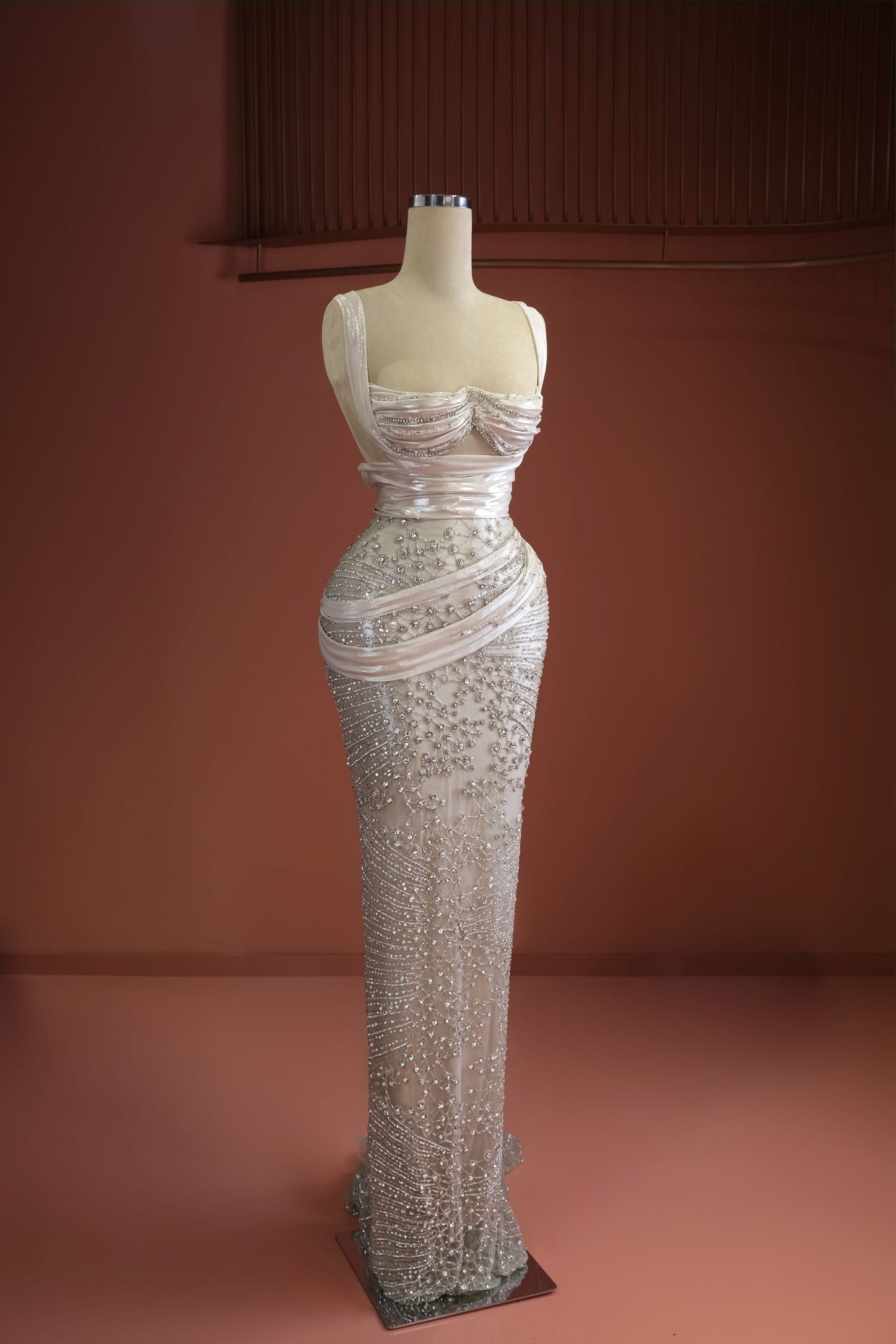 Meretta - Long draped dress