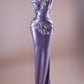 Lavender Cutout Embellished Gown