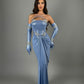 Alesya - Strapless dress with crystal embellishments