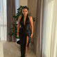 Dorya - Black halter neck dress