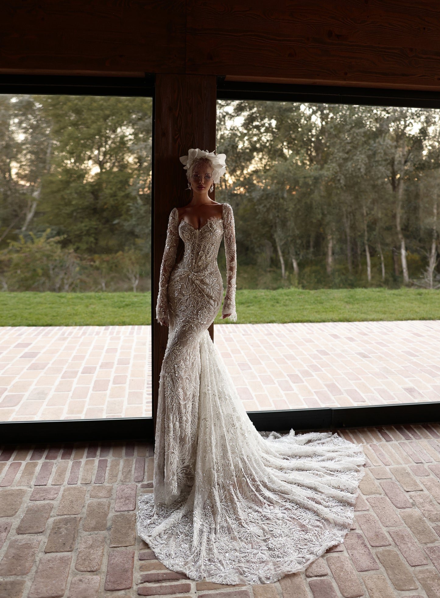 Marise - Long Sleeve Beaded Mermaid Bridal Gown