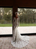 Marise - Long Sleeve Beaded Mermaid Bridal Gown