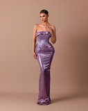 Dusk - Strapless dress with bow detail