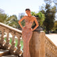 Seraphia - Nude Dress with Crystal Vine Embellishments