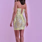 Olysa - Ruched crystal mini dress