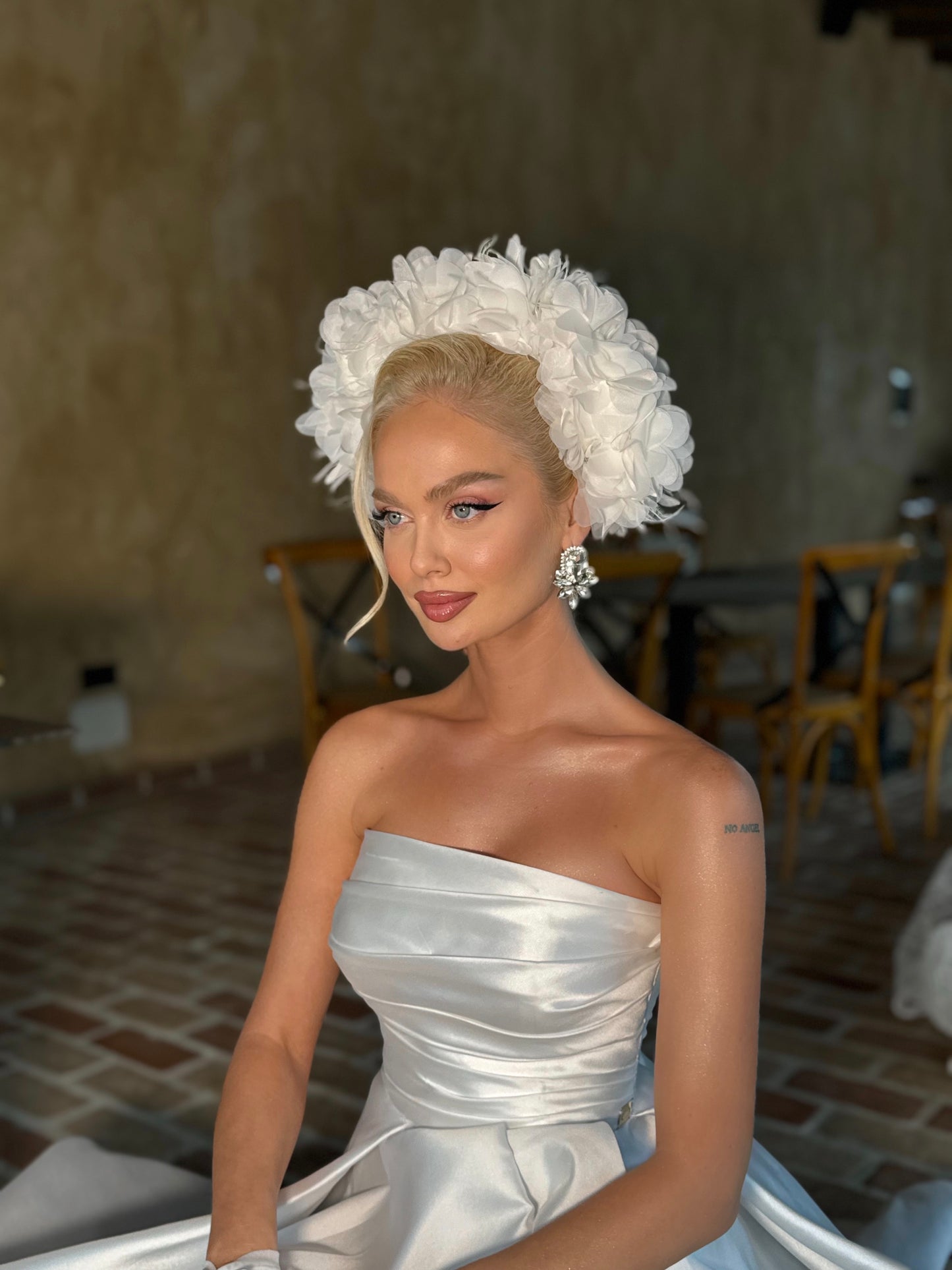 Voluminous Floral Halo Headpiece