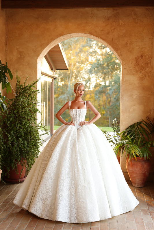 Katie - Lace Corset Ball Gown