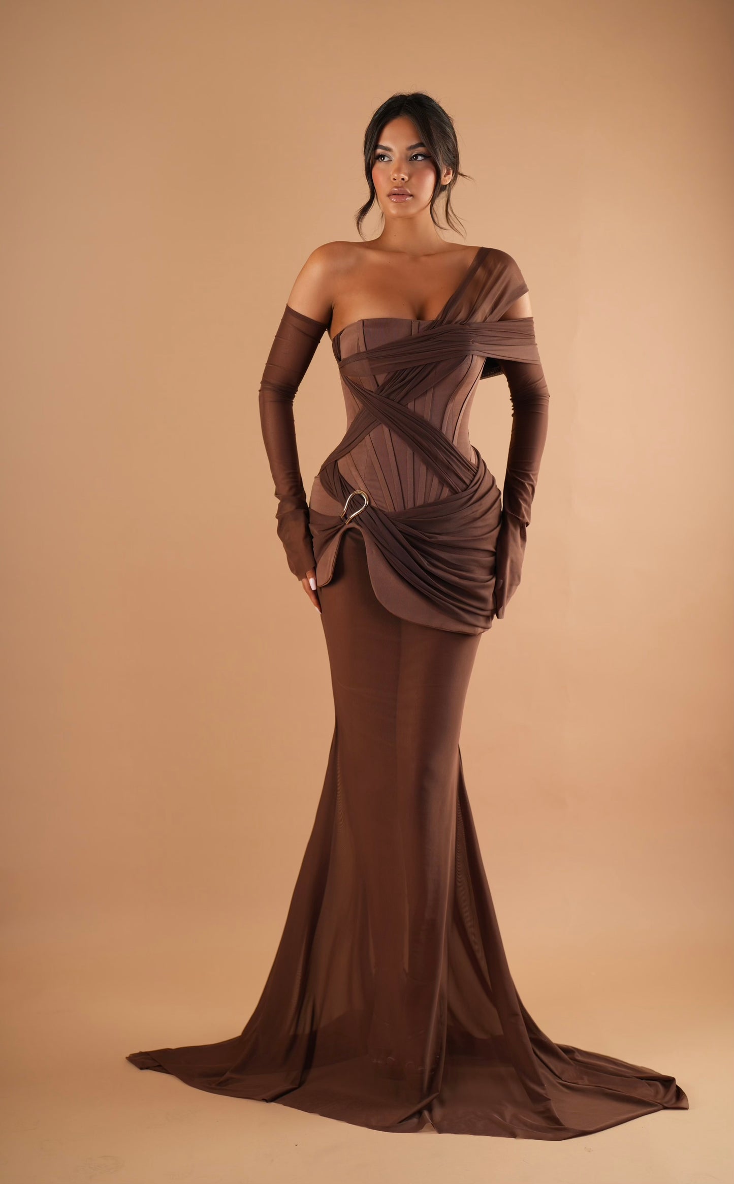 Malèa - Off shoulder wrapped dress