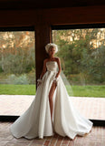 Brittney - Strapless High Slit Bridal Gown