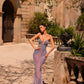 Elaris - Lavender Strapless Crystal Dress