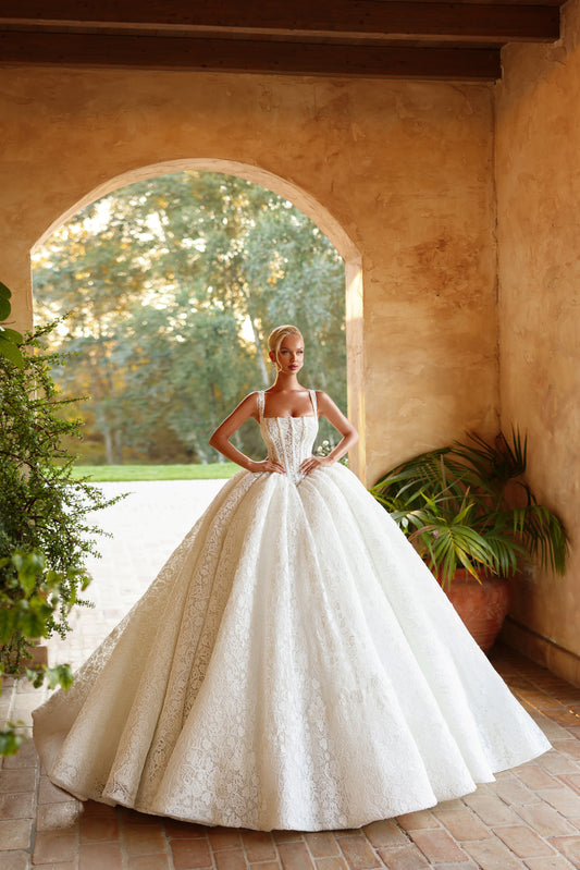 Katie - Lace Corset Ball Gown