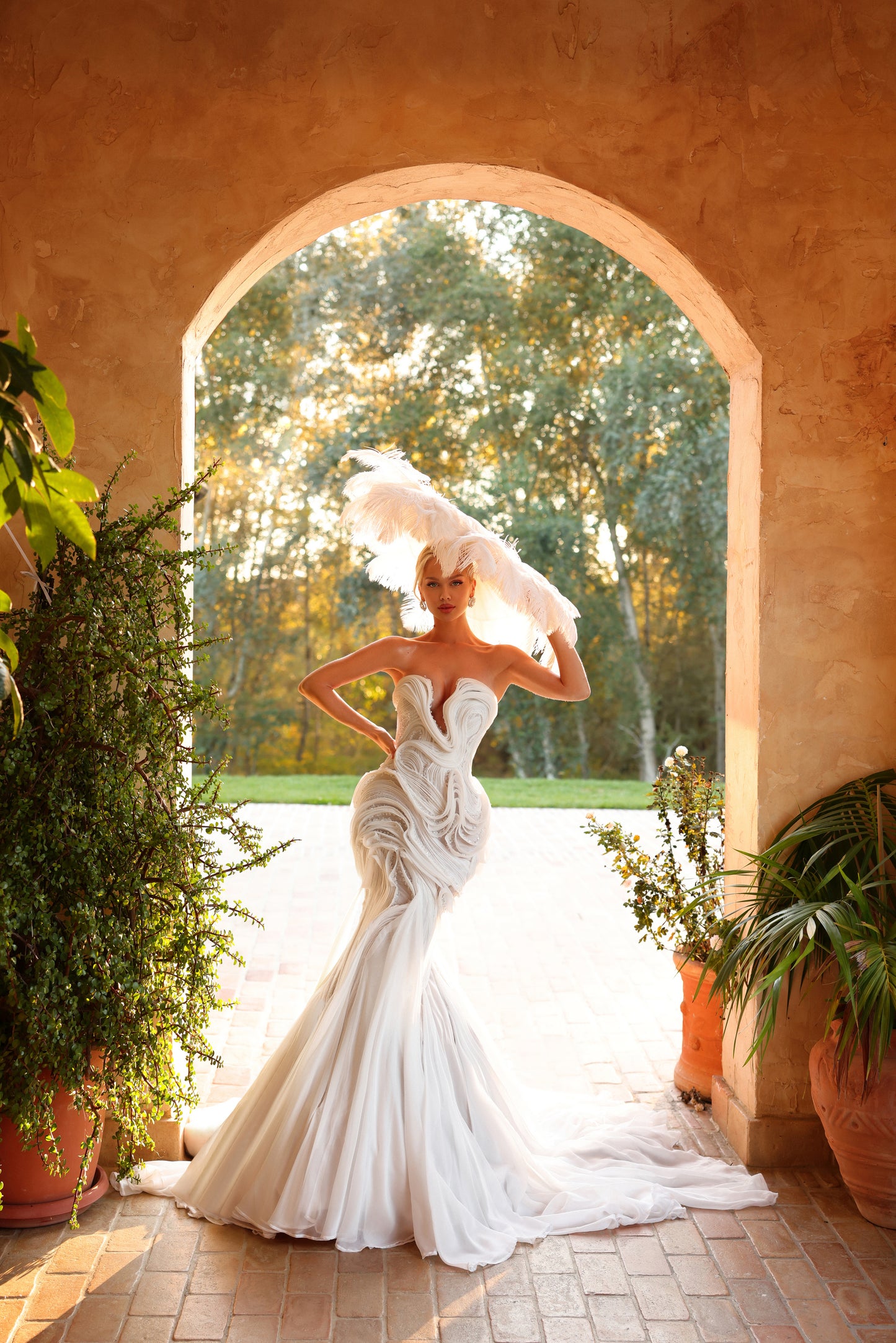 Anette - Draped Mermaid Gown