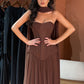 Amy - Corset Gown with Draped Chiffon Skirt