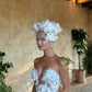 Floral Headpiece with Crystal Face Veil