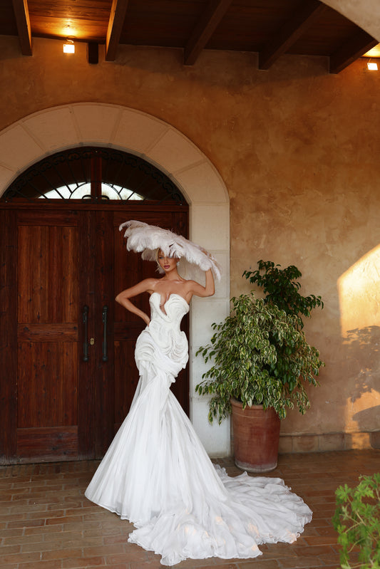 Anette - Draped Mermaid Gown