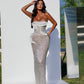 Kaira - Strapless Sequin Dress with Sculpted Beaded Corset