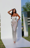 Kaira - Strapless Sequin Dress with Sculpted Beaded Corset