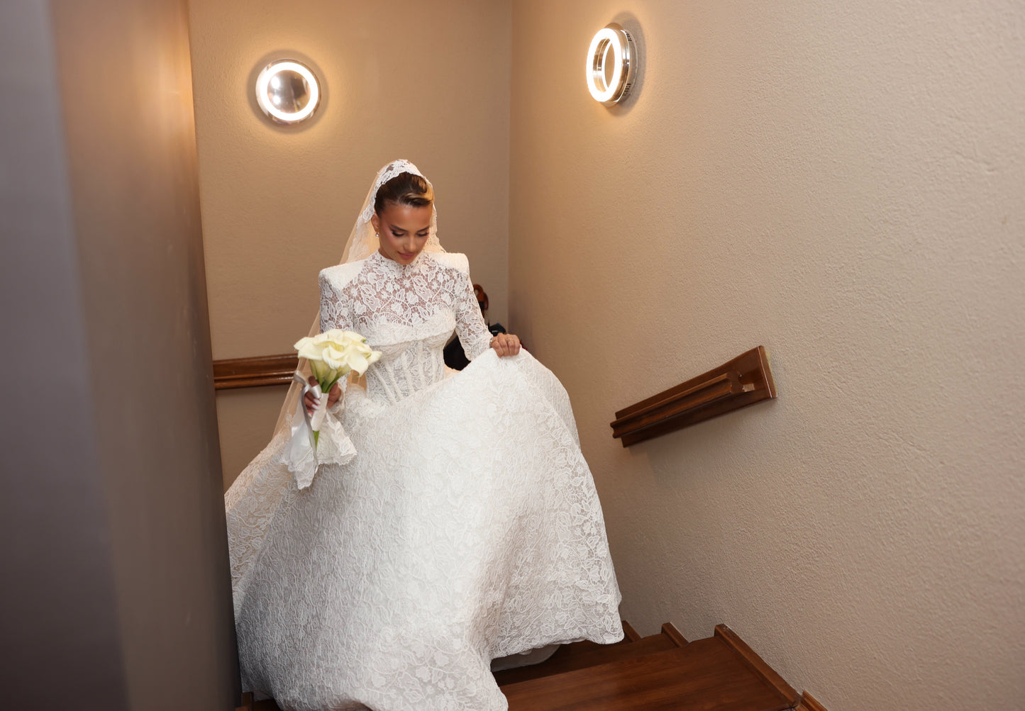 Esmerèe - High Neck Lace Bridal Dress