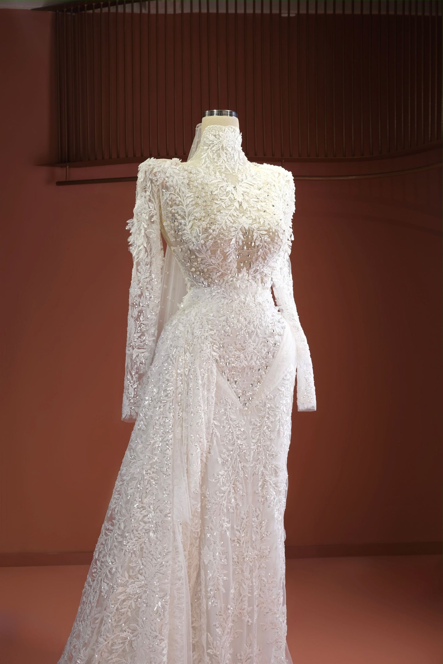 Adora - Embroidered Cape Wedding Dress