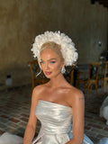 Voluminous Floral Halo Headpiece