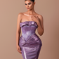 Dusk - Strapless dress with bow detail