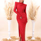 Jula -  High Neck with side slit dress