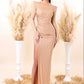 Jula -  High Neck with side slit dress