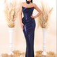 Ela - Strapless dress with ruched bodice